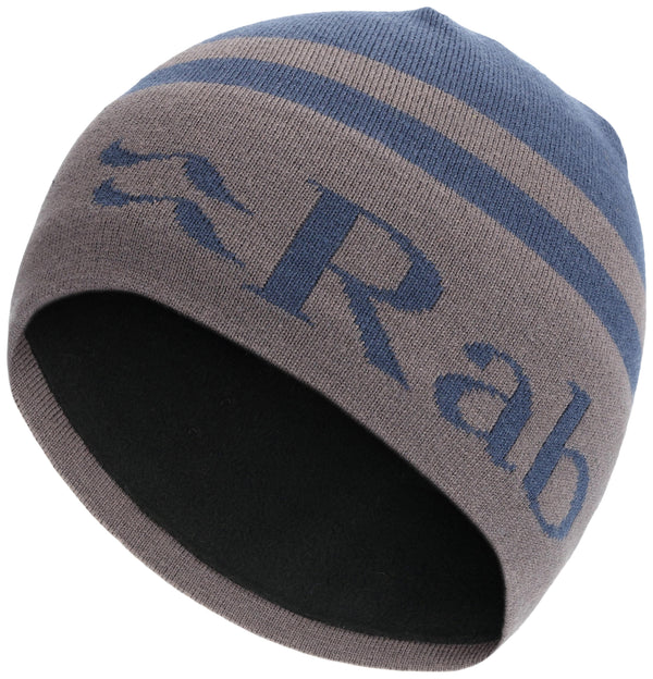 Rab Logo Beanie - Berretto In Lana Riciclata Con Fascia In Pile - Antracite/Granito