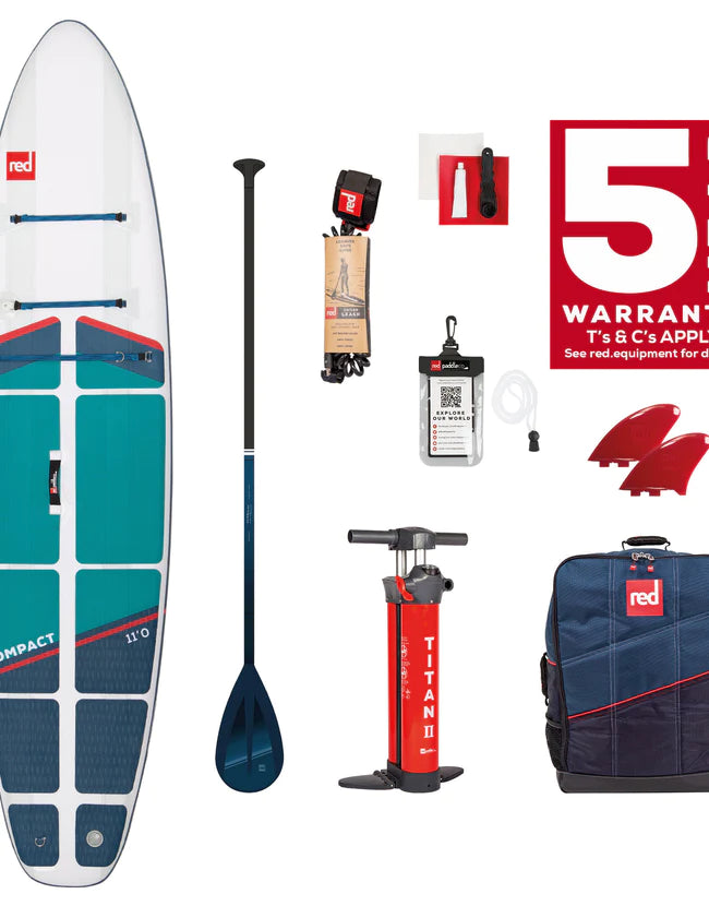 Red 11&#39;0 Compact MSL Pact Inflatable Paddle board Package
