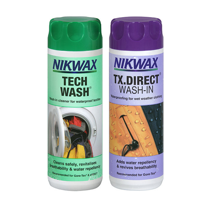 Nikwax Tech Wash (150ml) + TX Direct Wash-In (100ml)