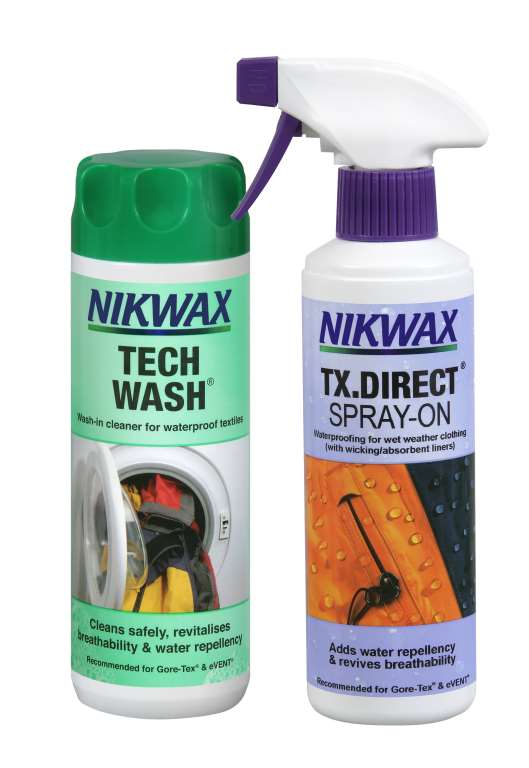 Nikwax Tech Wash + TX Direct Spray-On (300ml) - Twin Pack