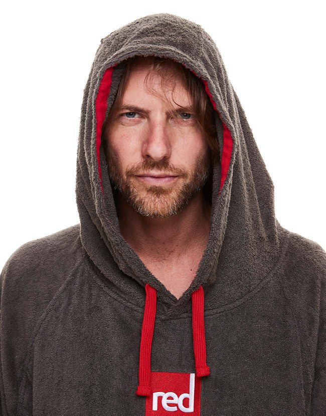 Red Grey Changing Robe Red Men's Luxury Towelling Change Robe - Outfitters Store