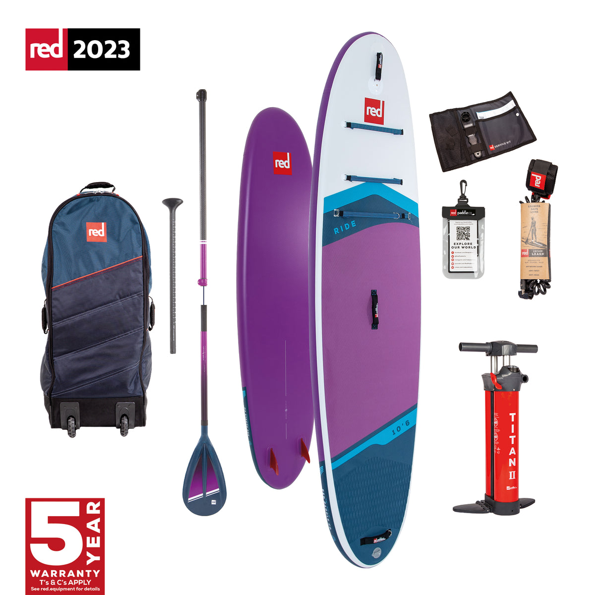 Red 10&#39;6&quot; Ride Purple MSL Inflatable Paddle board Package